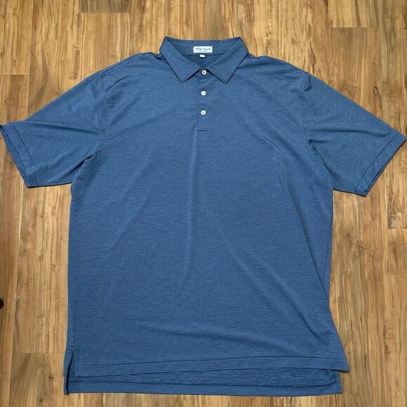 Peter Millar Other - Peter Millar Summer Comfort Short Sleeve Polo Quarter Button Up Stripes XXL